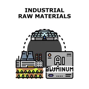 Industrial raw materials concept vector illustration Illustrazione stock