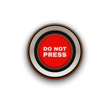 Industrial Red Button. Do not press. Vector Stock Illustration