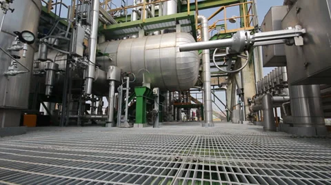 Industrial refinery plant Stock Footage 33841439