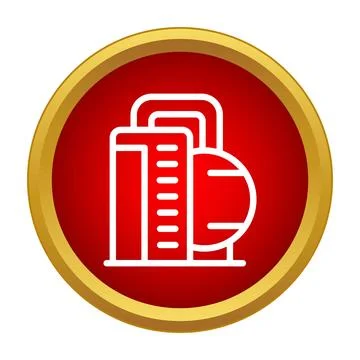 Industrial refinery processing plant energy production symbol Stock Illustration