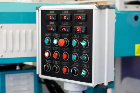 Industrial remote control panel close up Stock Photos