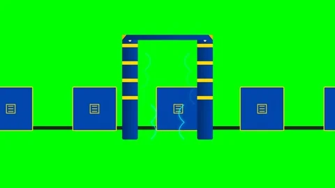 Industrial RFID Gate Scanner with Automated Cargo Tracking and Electromagne.. Видео 346006993