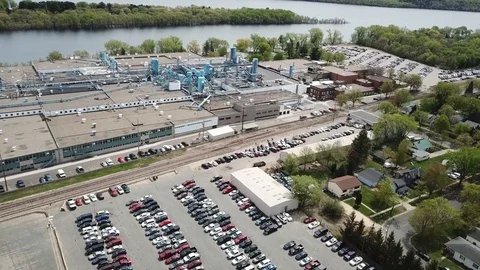 Industrial river Stock Footage 90736969