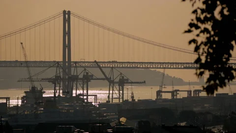 Industrial river view Stock Footage 231509424