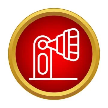 Industrial robot arm automation technology flat icon Stock Illustration