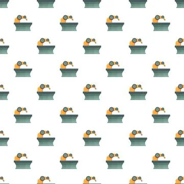 Industrial robot arm creating production line pattern Illustrazione stock