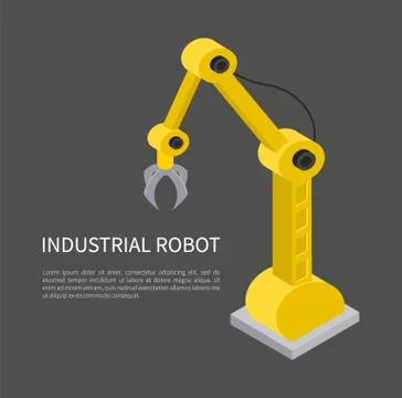 Industrial Robot Color Pattern Vector Illustration Stockillustratie