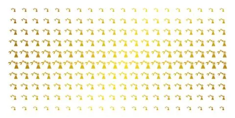 Industrial Robot Golden Halftone Pattern 스톡 일러스트