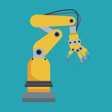 Industrial robot hand tool Illustrazione stock