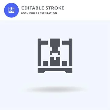 Industrial Robot icon vector, filled flat sign, solid pictogram isolated on w 스톡 일러스트