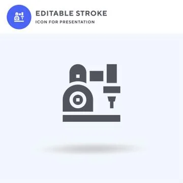 Industrial Robot icon vector, filled flat sign, solid pictogram isolated on Stock Illustration