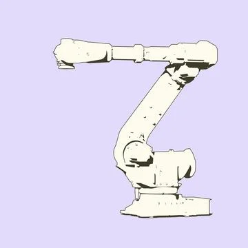 Industrial Robot. Stock Illustration