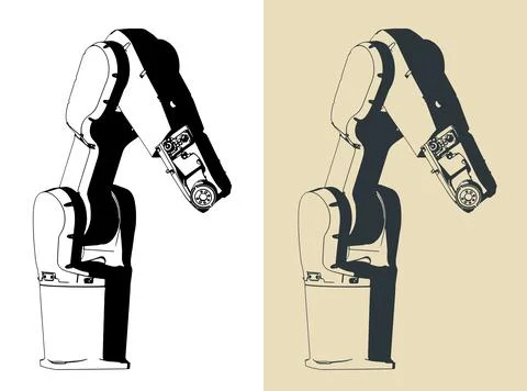Industrial robot Stock Illustration
