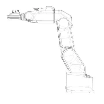 Industrial robot manipulator Stock Illustration