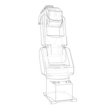 Industrial robot manipulator Illustrazione stock