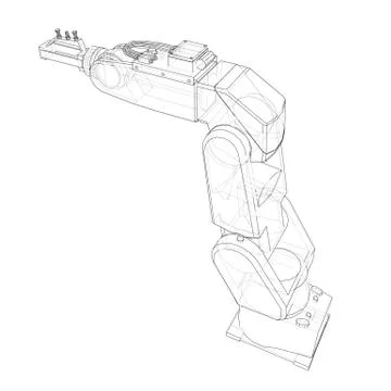 Industrial robot manipulator Illustrazione stock