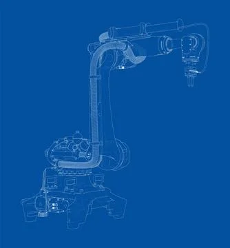 Industrial robot manipulator. Stock-Illustration