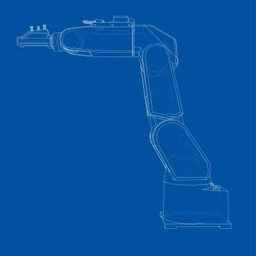 Industrial robot manipulator. Vector イラスト素材