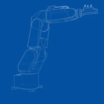 Industrial robot manipulator. Vector イラスト素材
