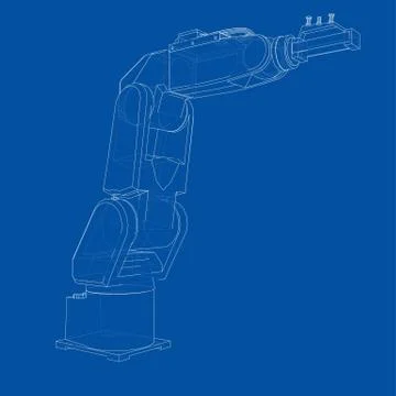 Industrial robot manipulator. Vector イラスト素材