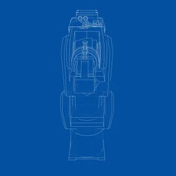 Industrial robot manipulator. Vector イラスト素材