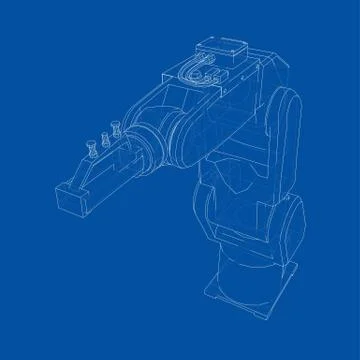 Industrial robot manipulator. Vector イラスト素材
