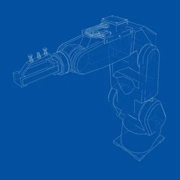 Industrial robot manipulator. Vector イラスト素材