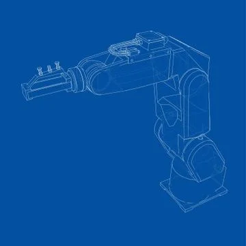 Industrial robot manipulator. Vector イラスト素材