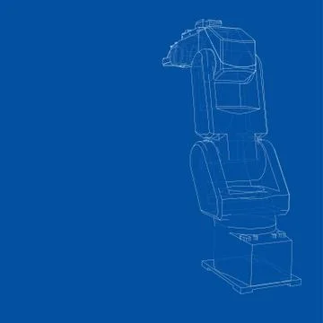 Industrial robot manipulator. Vector イラスト素材