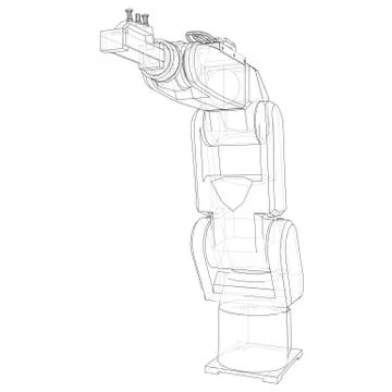 Industrial robot manipulator. Vector イラスト素材