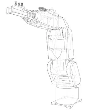 Industrial robot manipulator. Vector イラスト素材