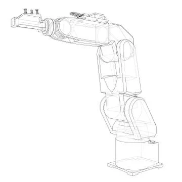 Industrial robot manipulator. Vector イラスト素材