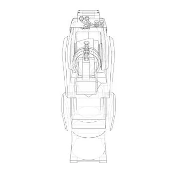 Industrial robot manipulator. Vector イラスト素材