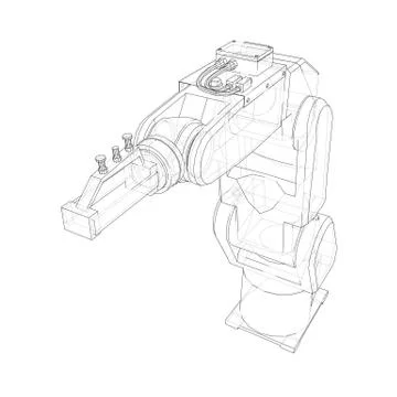 Industrial robot manipulator. Vector イラスト素材