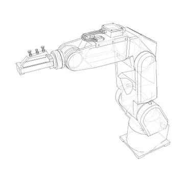 Industrial robot manipulator. Vector イラスト素材