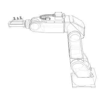 Industrial robot manipulator. Vector イラスト素材