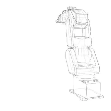Industrial robot manipulator. Vector Stock Illustration