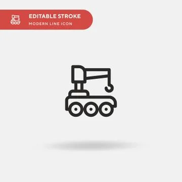 Industrial Robot Simple vector icon. Illustration symbol design template for  Stock Illustration