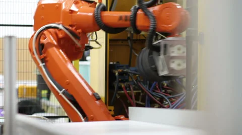 Industrial Robotic Arm 库存影片 38016154