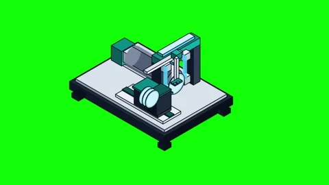 Industrial Robotic Arm Performing Precision Component Assembly Stock Footage 347896087
