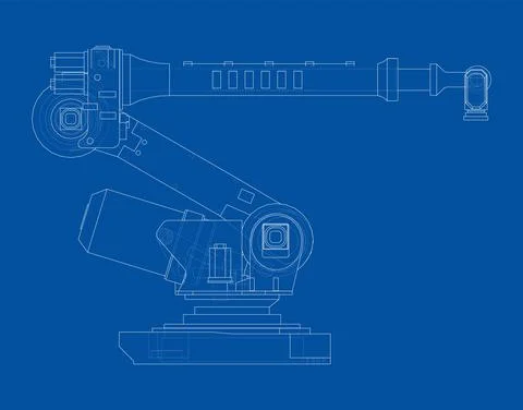Industrial Robotic Arm. Vector Stock-Illustration