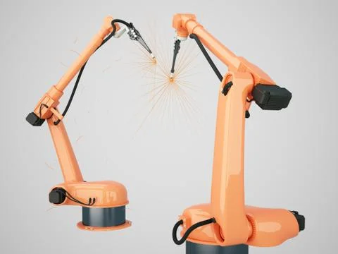 Industrial robotic arms Stockillustratie