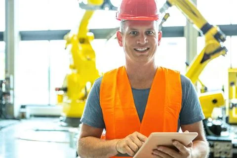 Industrial Robots Engineering Engineer of the industrial robots.  Stockfoto's