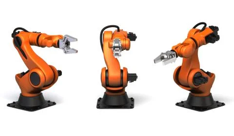 Industrial robots Stock Illustration