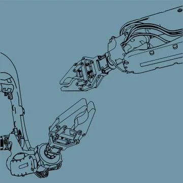 Industrial robots イラスト素材
