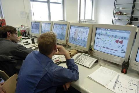  Industrial robots in use through artificial intelligence for the industry... 写真素材
