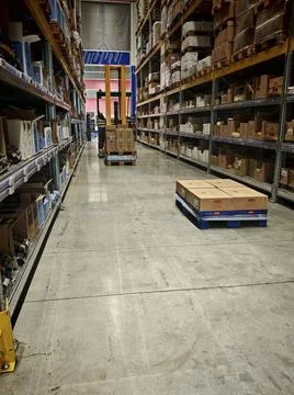  Industrial robots in use through artificial intelligence for the industry... Foto stock
