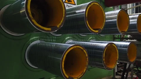 Industrial Rolling Machine. Wheel stretching filament a Stock Footage 148411351