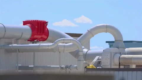 Industrial rooftop ventilation Stockbeeldmateriaal 277518240