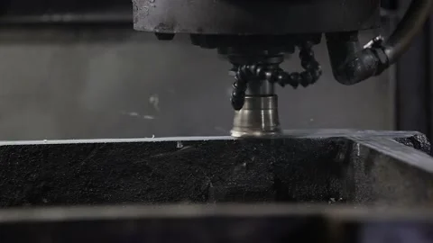 Industrial safety first concept, casting foundry, The CNC milling machine Video stock 170583881